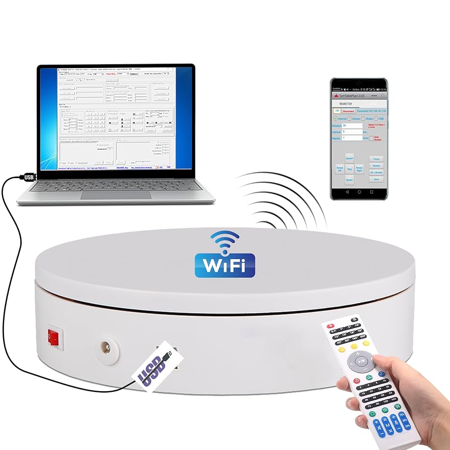 Amazon.co.jp: ComXim 360度写真撮影用ターンテーブル WiFi